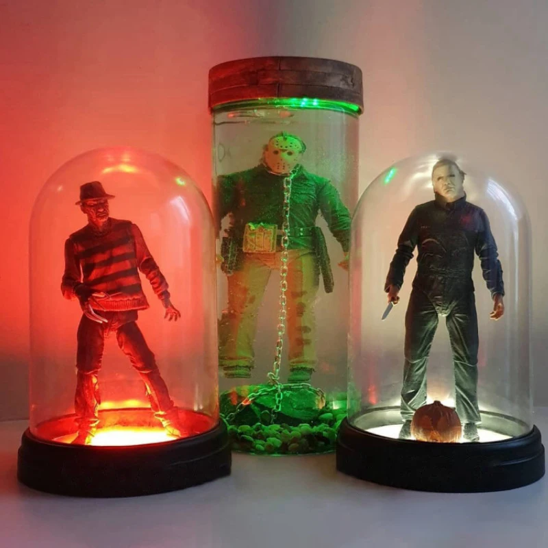 

Новинка 2022 года, коллекционер из фильмов «Ужасы пятницы», часть 6, Хэллоуин, Джейсон, полимерная лампа для рукоделия, маленькая светодиодная ...