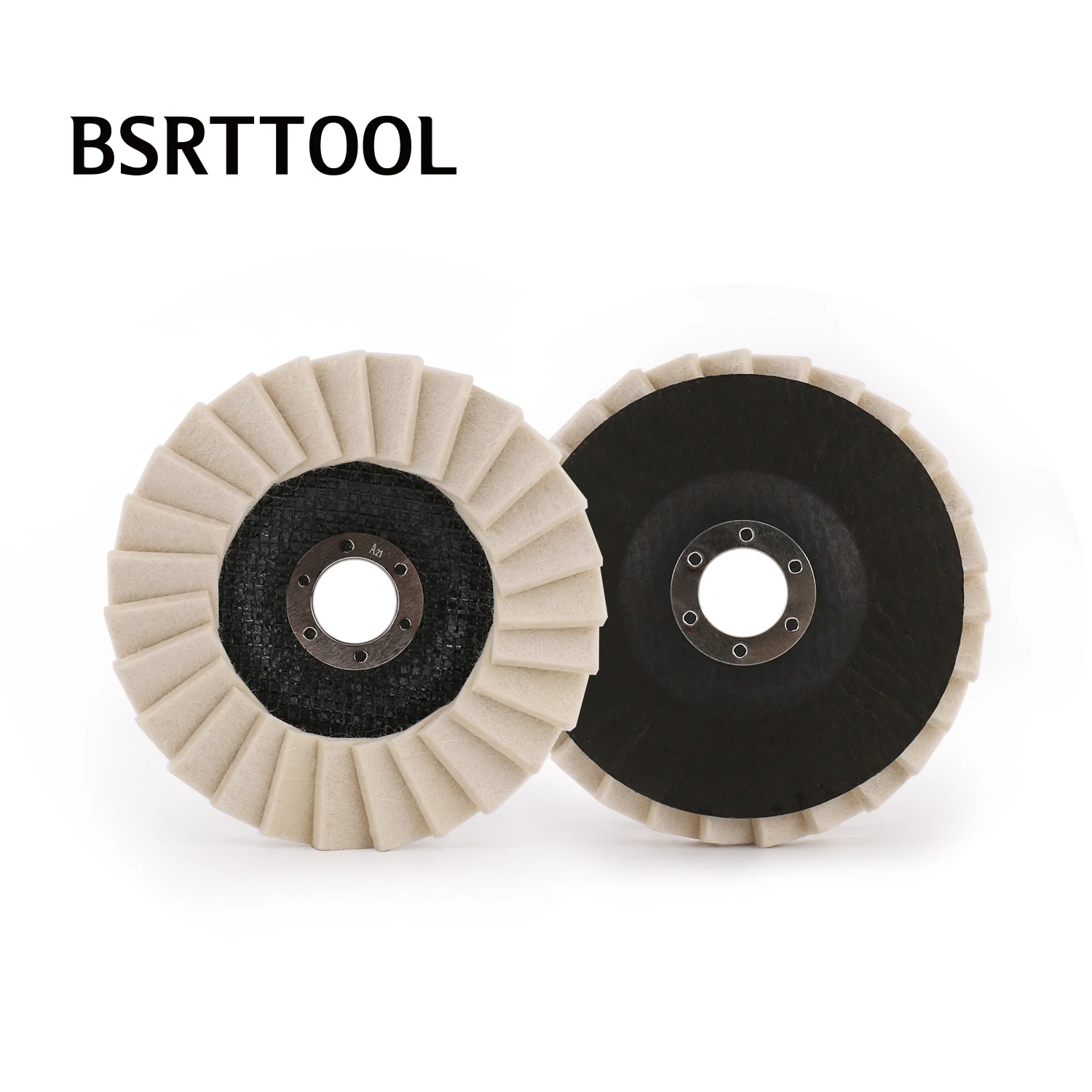 

BSRTTOOL Felt Louver Impeller Louver Angle Grinder Polishing Disc Polishing Piece Hardware Tool Wool Polishing Wheel