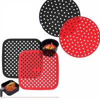 reusable air fryer lined food grade silicone nonstick square round pad kitchen tools instant pot accessories