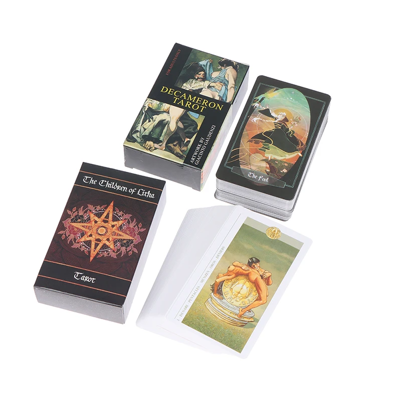 

4Types Decameron Tarot Cards Full English Classic Board Games Cards Imaginative Oracle Divination Fat Game Tarot