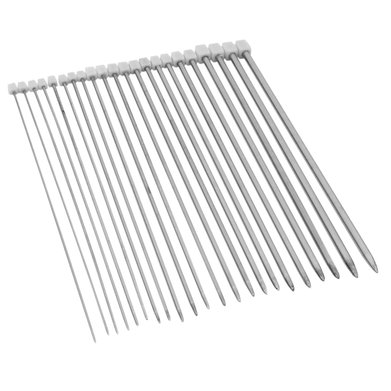 

35Cm Stainless Steel Single Pointed Knitting Needles Crochet Hook Tool Craft Knitting Needles Set 2.0Mm-8.0Mm