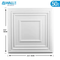 50pcs 60x60cm house wall renovation stereo 3D wall panel non-self-adhesive 3D wall sticker tile wallpaper room bathroom ceiling