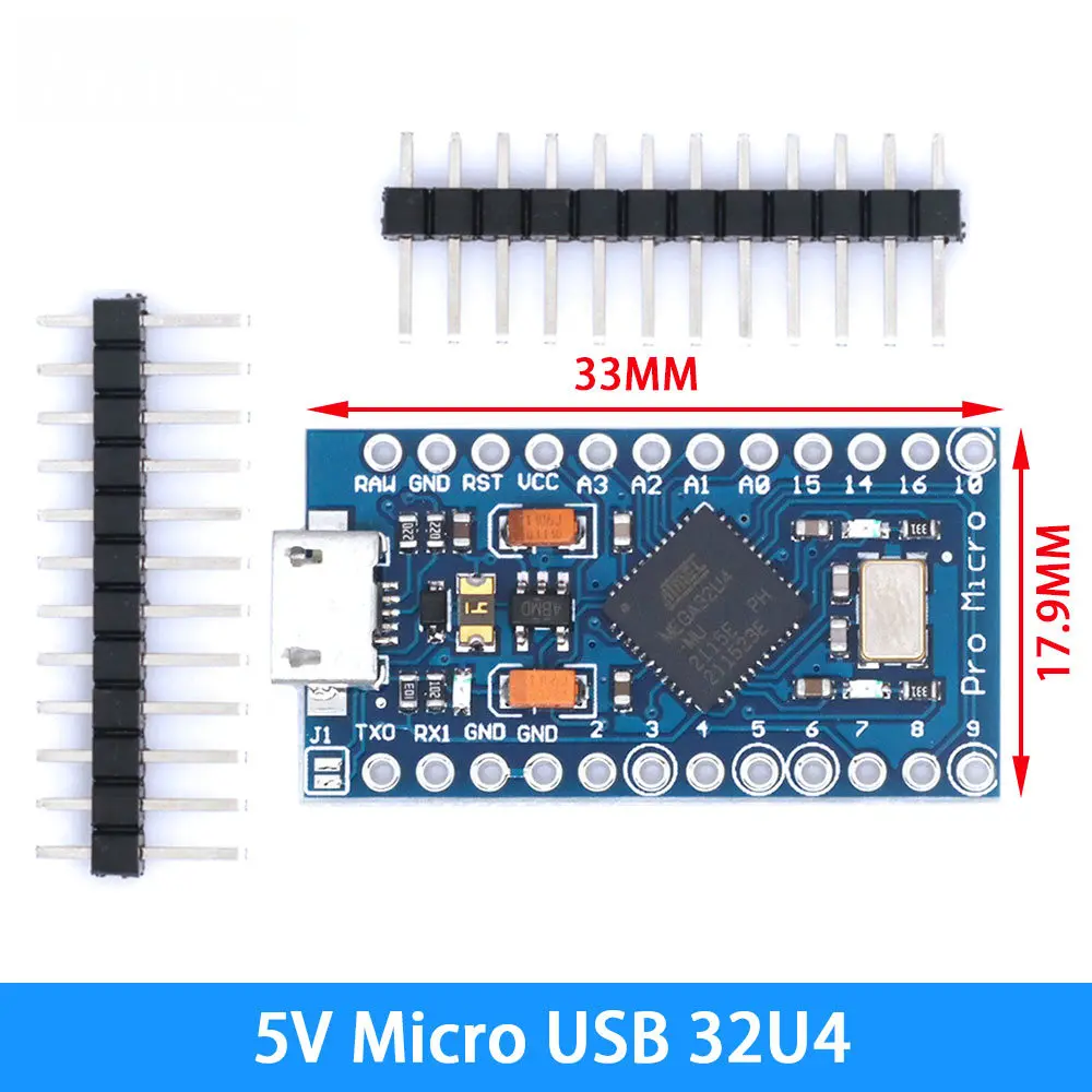 Модуль MICRO/TYPE-C USB ATMEGA32U4 плата 5 В 16 МГц для контроллера Arduino ATMEGA32U4-AU/MU Pro-Micro замена Pro