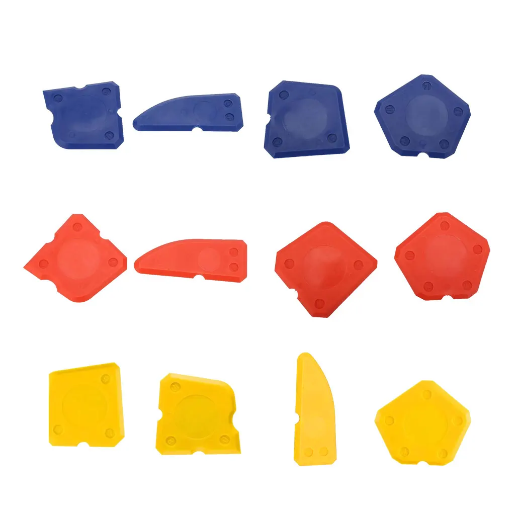 

4pcs Sealant Removers Glass Cement Spreader Silicone Scraper Shovel Kit Blue
