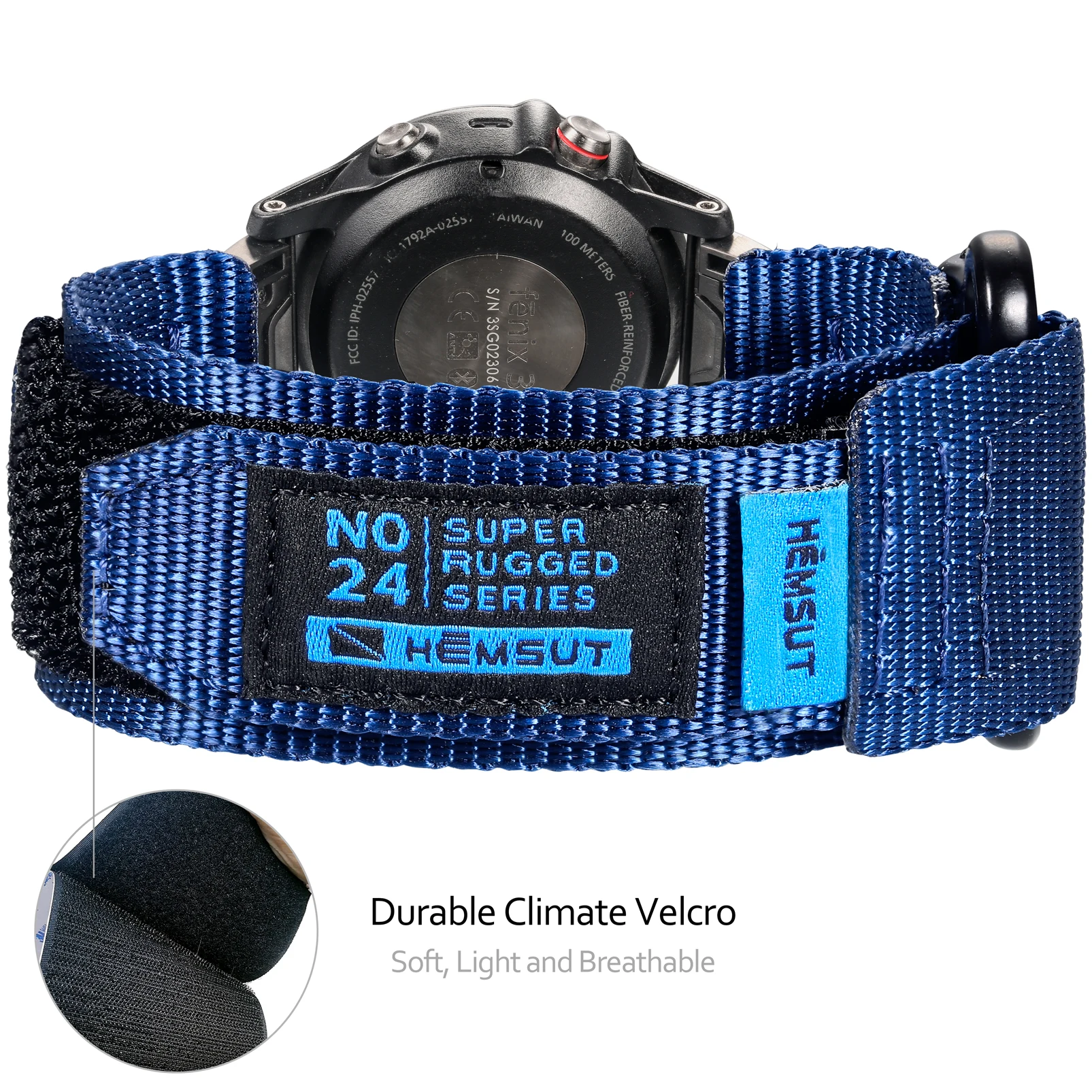 Ремешок для наручных часов Garmin сверхпрочный длинный нейлоновый спортивный