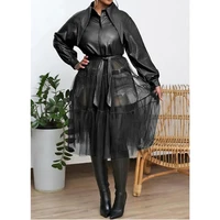chic women trench coat casual womens long outerwear loose overcoat with belt winter fashion double breasted windbreaker femme