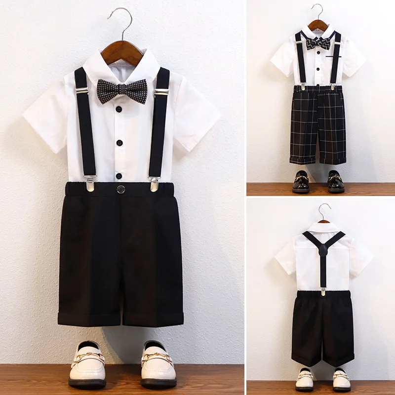 Костюм пианино детский из двух предметов блейзер с коротким рукавом и шорты