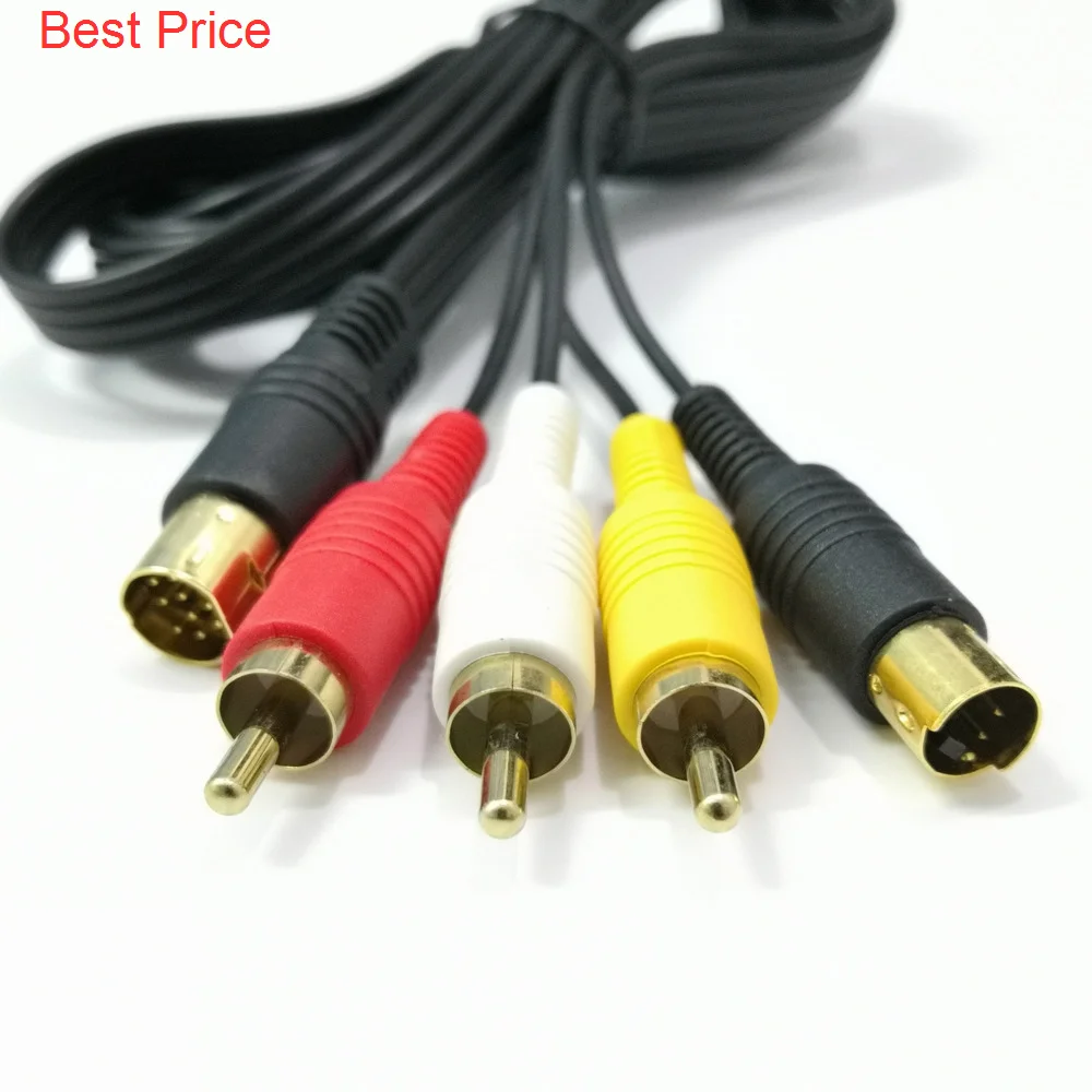 

20Pcs New gold Plated SAV RCA Video Audio Composite Cable for Sega Saturn S-Video AV