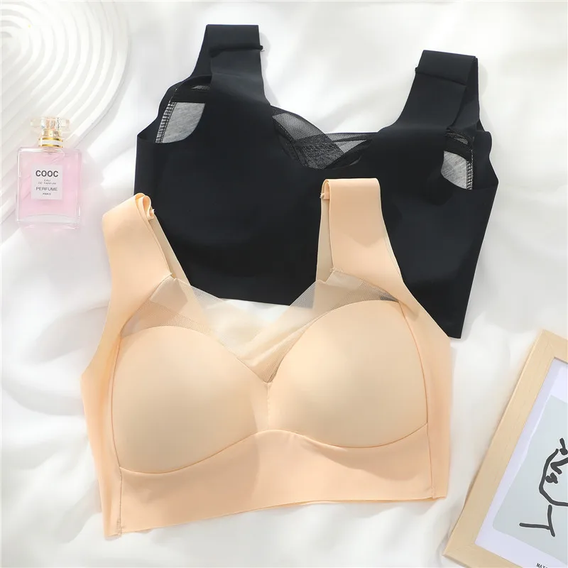 Сексуальный цельный бюстгальтер для женщин без стальных колец дышащее нижнее