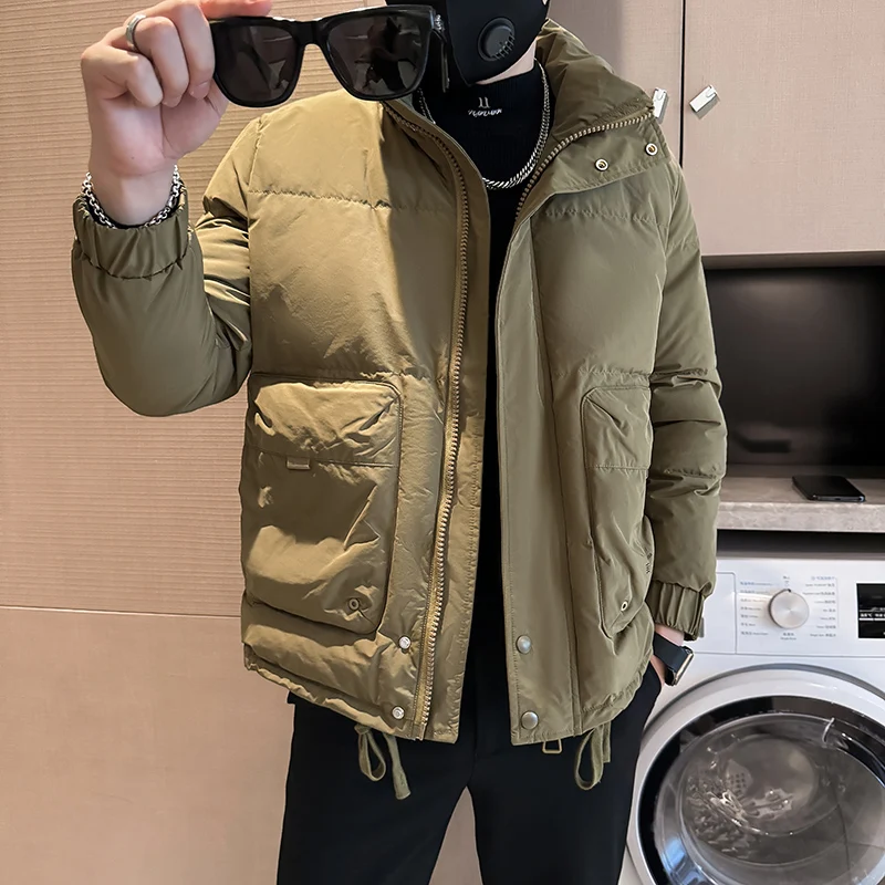 Мужское пальто Social Guy XS маленького размера облегающее короткое на хлопковой