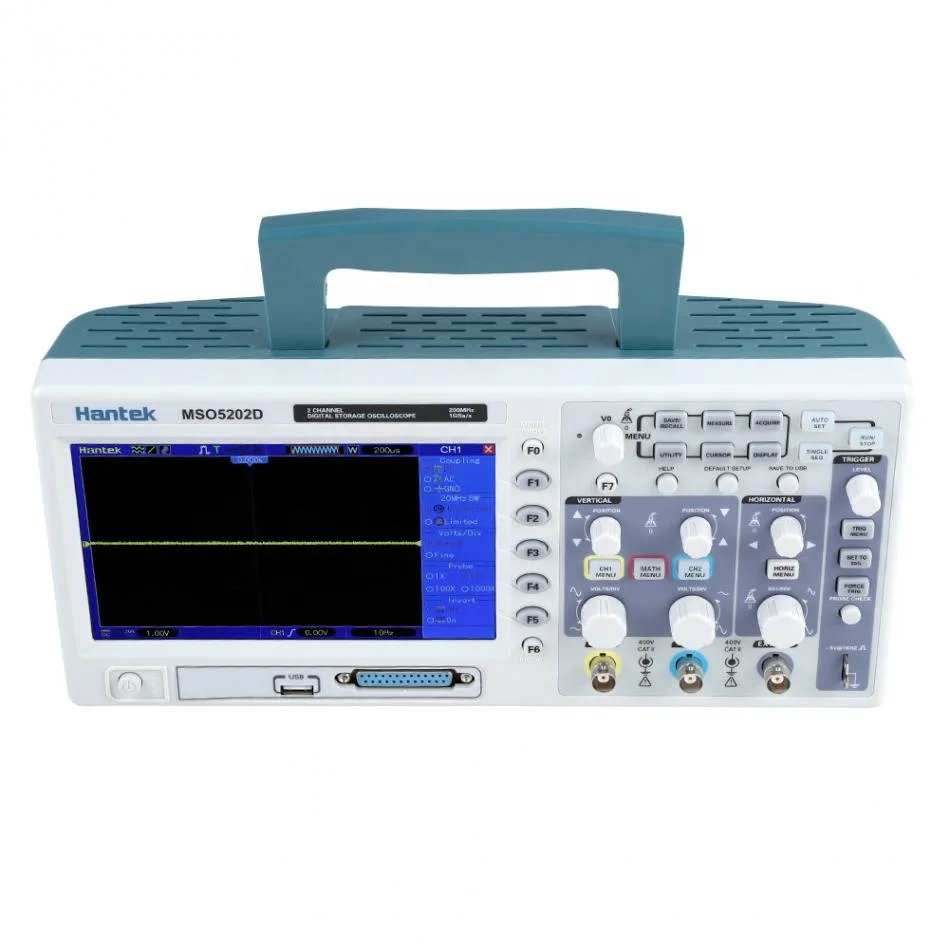 

Hantek Oscilloscope MSO5202D 16 Channels 200MHz Logic Analyzer+2+External Trigger 2in1 Mixed Signal Oscilloscope