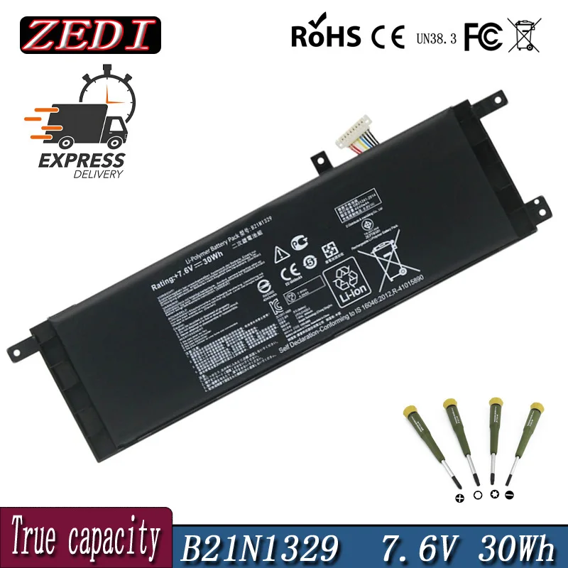 ZEDI B21N1329 Аккумулятор для ноутбука ASUS D553M F453 F453MA F553M P553 P553MA X453 X453MA X553 X553M X553B X553MA X403M X503M