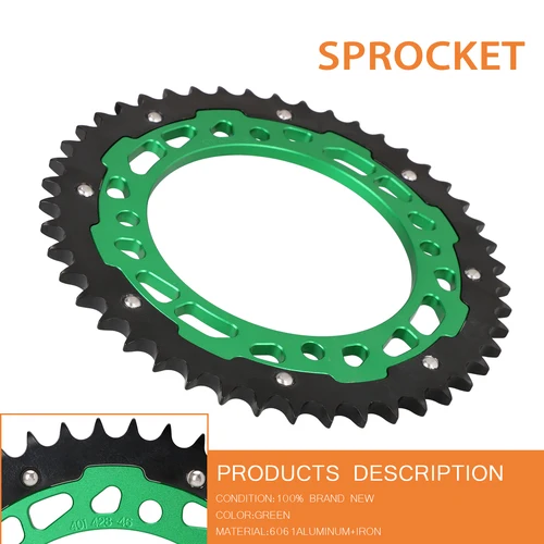 

Motorcycle 46T 47T Rear Sprocket Chain For KAWASAKI KX65 2000-2020 KLX125 2010-2014 KLX150L 2014-2020 For SUZUKI RM65 2003-2005