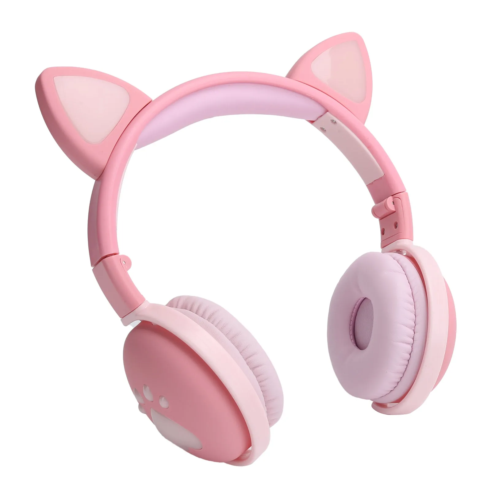 Симпатичные кошачьи уши светящиеся беспроводные наушники Bluetooth HIFI спортивная