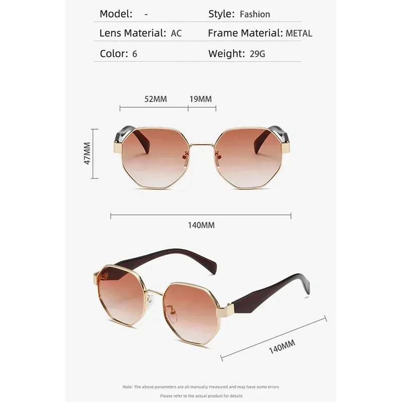 DYTYMJ многоугольные солнцезащитные очки женские ретро в маленькой оправе