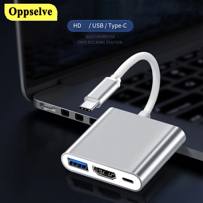 Адаптер USB 3.0 Type-C в HDMI-совместимый с 3 1 PD для быстрой зарядки хаб-конвертер Macbook Air Pro