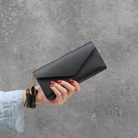 long womens wallet female purses tassel coin purse card holder wallets heart pendant female pu leather clutch money bag