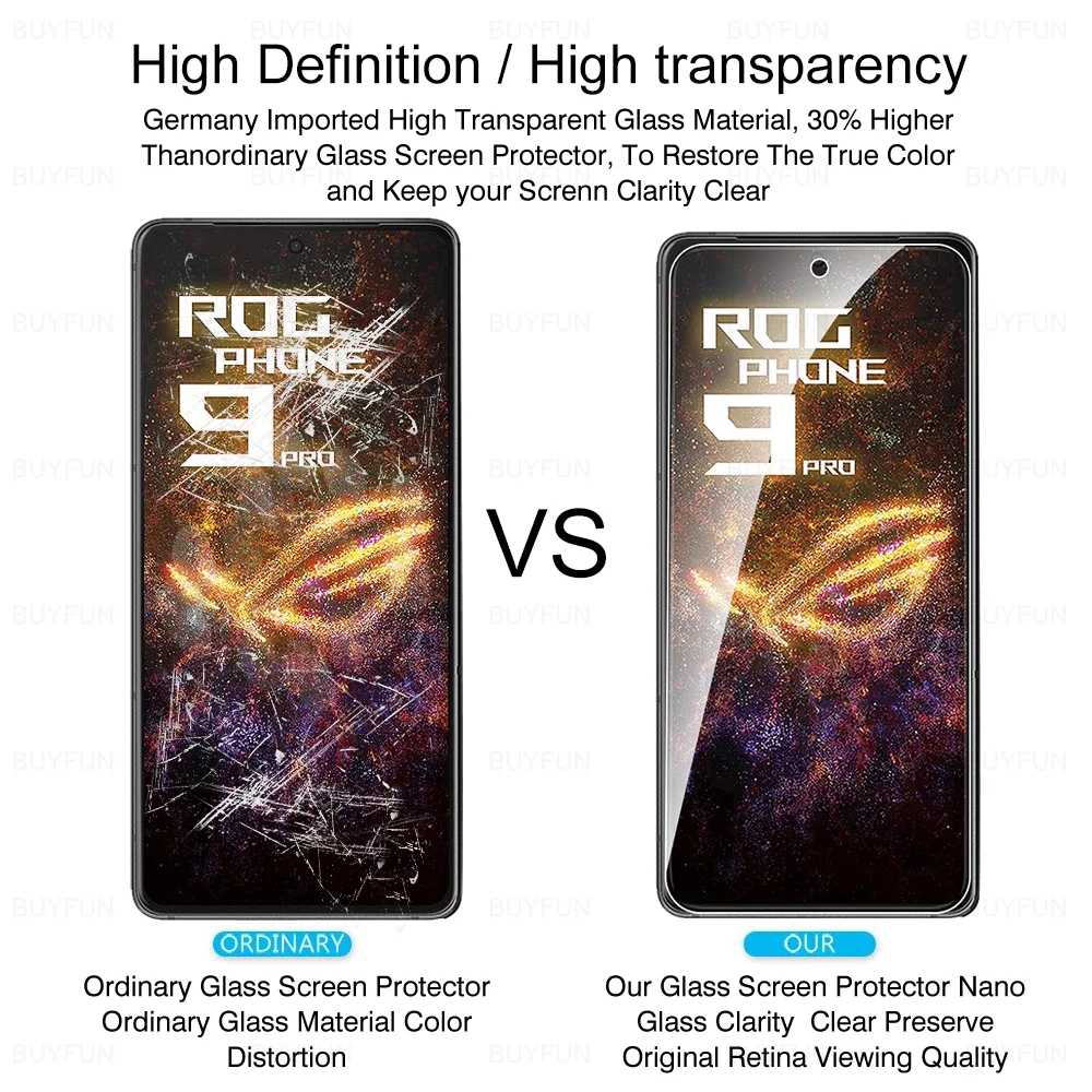 1-4 шт. закаленное стекло для Asus ROG Phone 9 Pro Защитная пленка экрана ROGPhone 9Pro ROGPhone9 Phone9 5G
