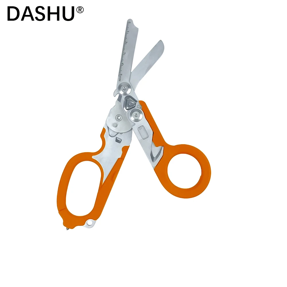 

Многофункциональные ножницы DASHU, эксперт по оказания первой помощи, тактические складные ножницы, комбинация инструментов для выживания на...