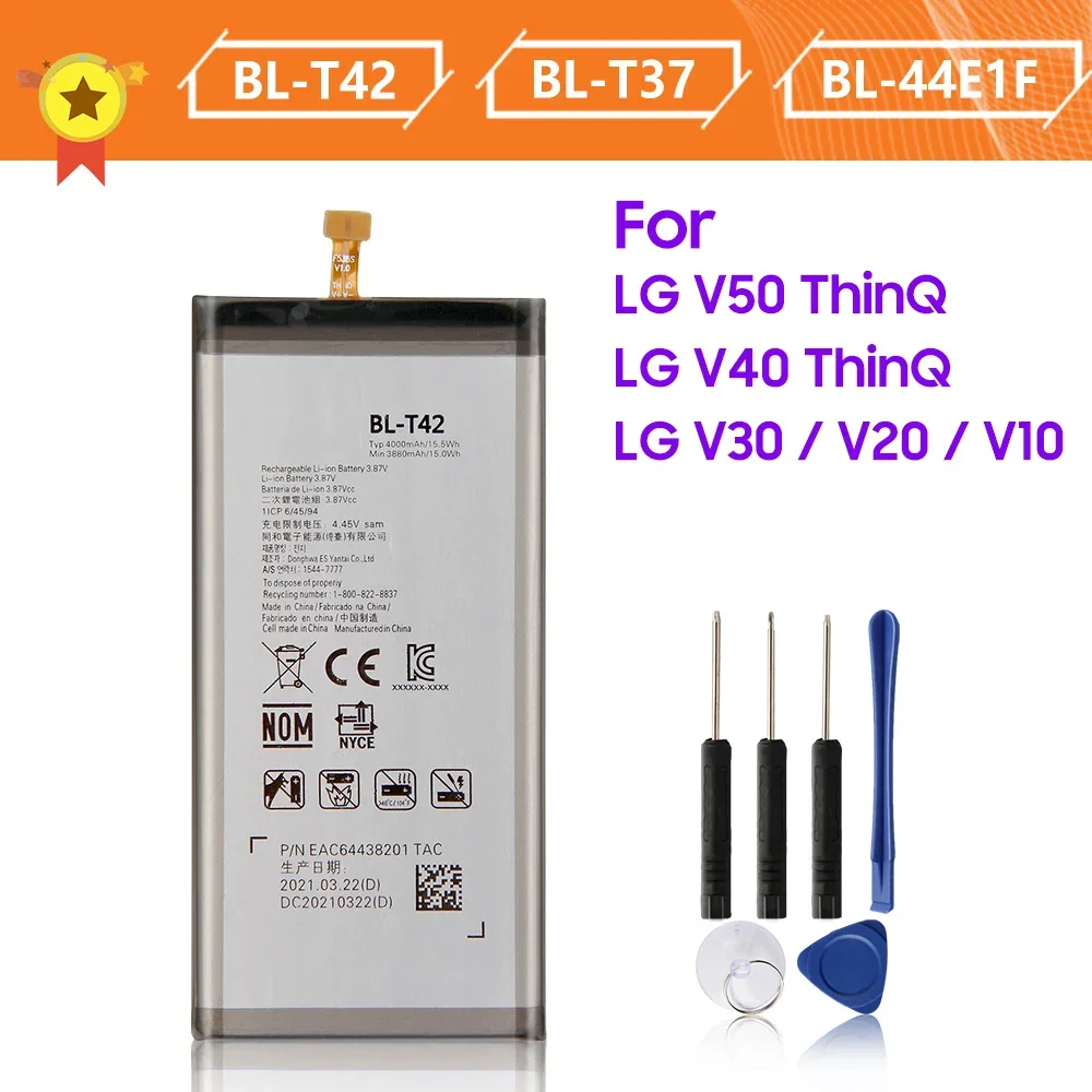 Сменный аккумулятор BL-T46 BL-44E1F для LG V60 V50 V40 ThinQ Q710 Q8 2018 V30 H930 LS998 V20 V10 Аккумулятор