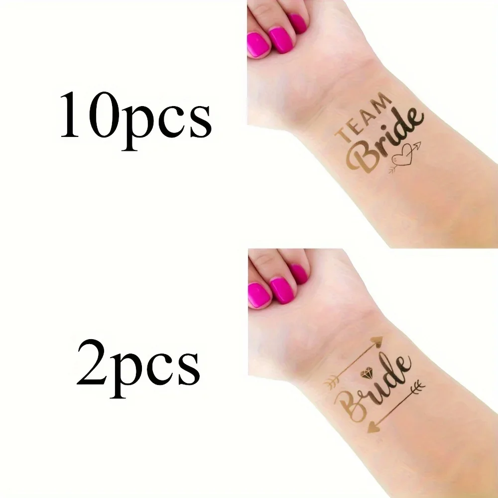 

Набор наклеек для татуировок MOONBIFFY "Золотая команда невесты"