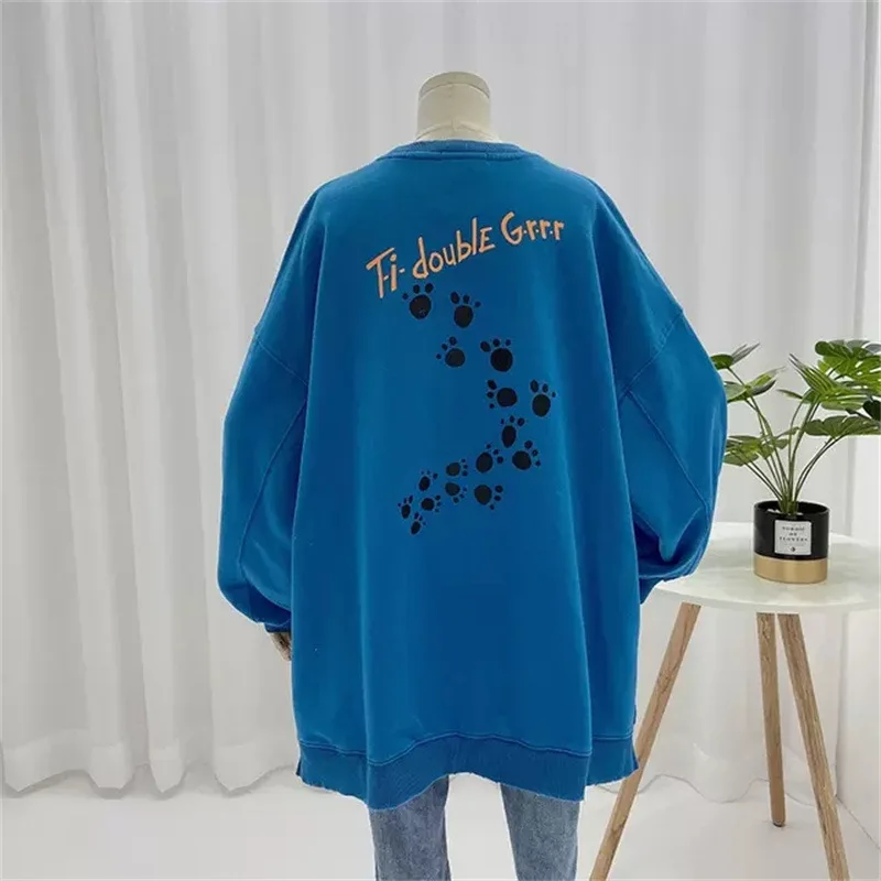 

Disney Tigger Print Cute Kawaii Print Loose Casual Sweatshirts Streetwear Casual Autumn Winter Long Sleeve Sweatshirts Tops Lady