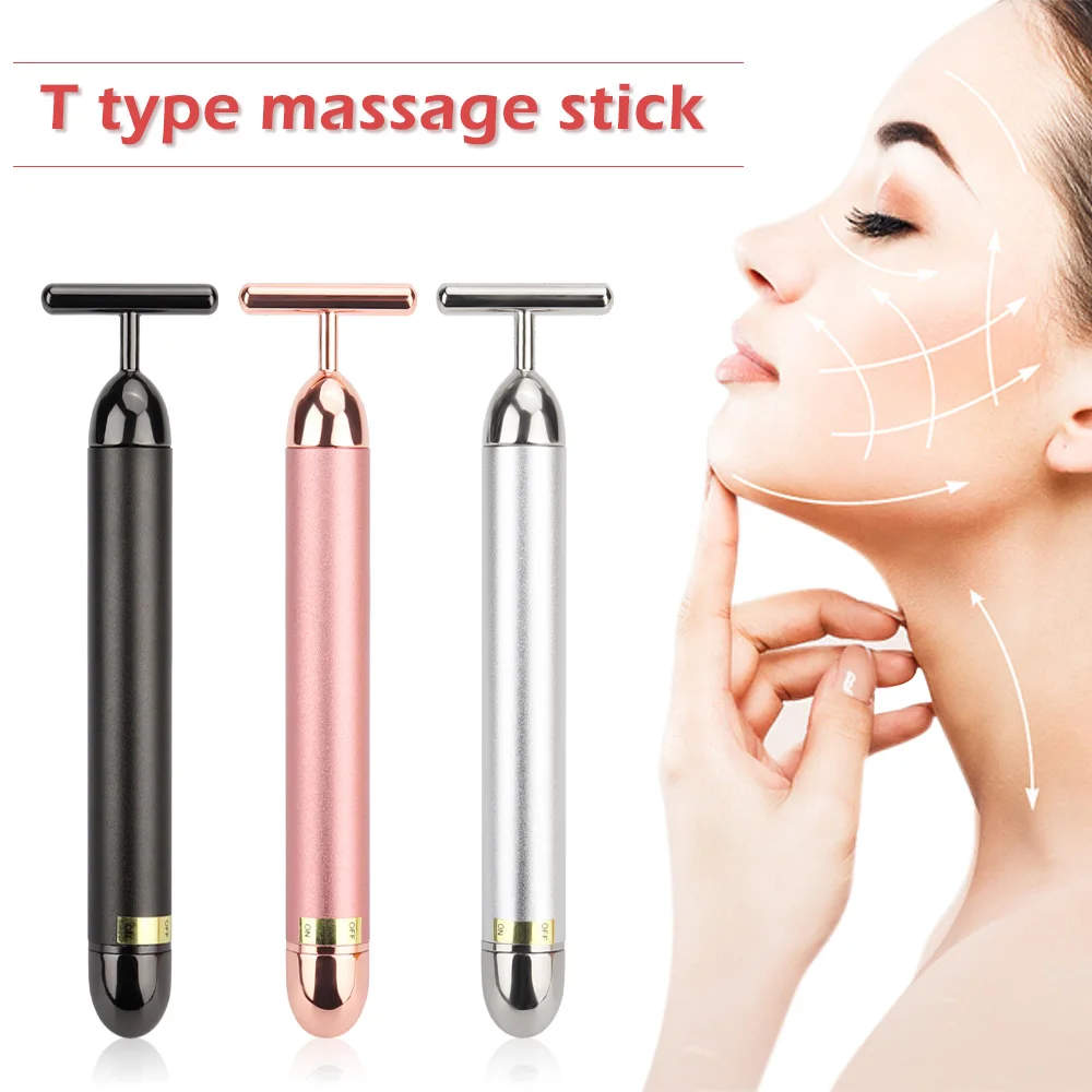 

Beauty Stick 24k Gold Face Lift Bar Roller Vibration Slimming Massager Facial Stick Facial Beauty Skin Care Vibrating Tool Hot