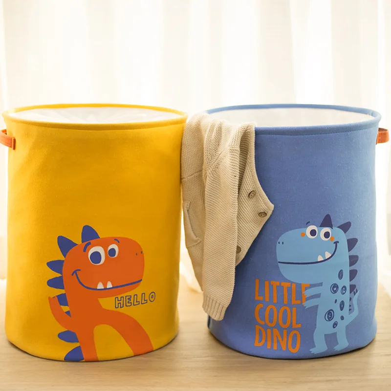 

Thin Cartoon Dinosaur Children's Toy PE Indoor Storage Basket Storage Basket Laundry Basket Dirty Clothes Basket