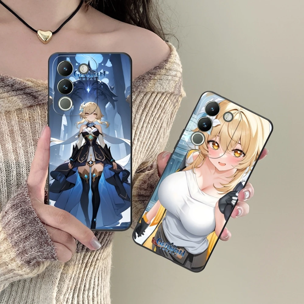 Genshin Impact Lumine Smart Cell Phone Case for VIVO Y95 Y93 Y31 Y20 V19 V17 V15 Pro X60 NEX Black Soft Cover Shell