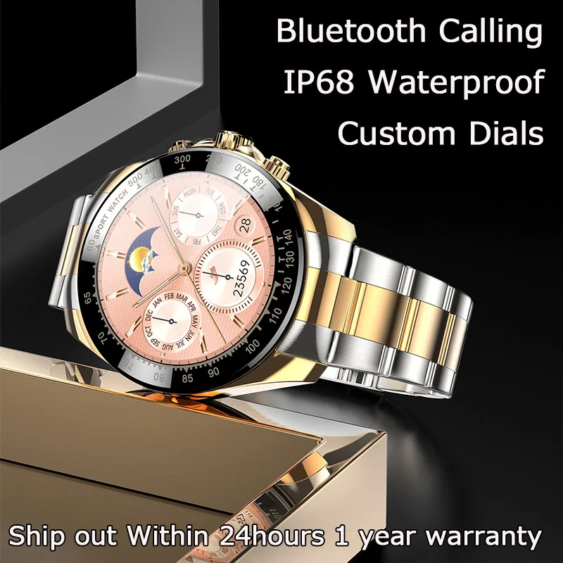 

SK9 Smart Watch for Men Women Bluetooth Call Wireless Charger Heart Rate Monitor Business Smartwatch Feminino For IOS Android