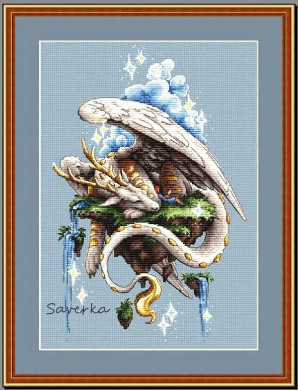 

Dragons in Sleep 28-40 embroidery kits, cross stitch kits,cotton frabric DIY homefun embroidery Shop14