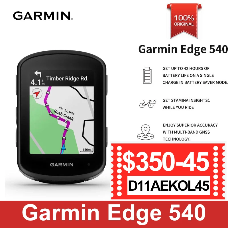 Фото Garmin Edge 540 Велосипедный компьютер Открытая карта Навигация Горный дорожный велосипед Одометр Водонепроницаемый Велоспорт №1