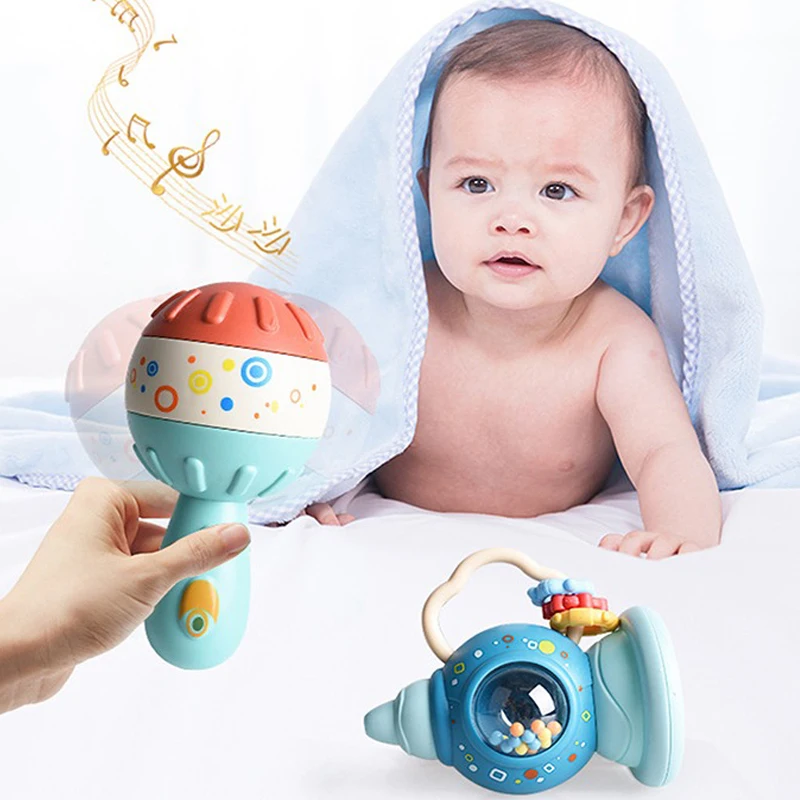 Baby Musical Toy Infant Hand Wrist Bell Jingles Shake Foot Rattles Mobile Newbron Toys Percussion Beat Toy 0- 12Months