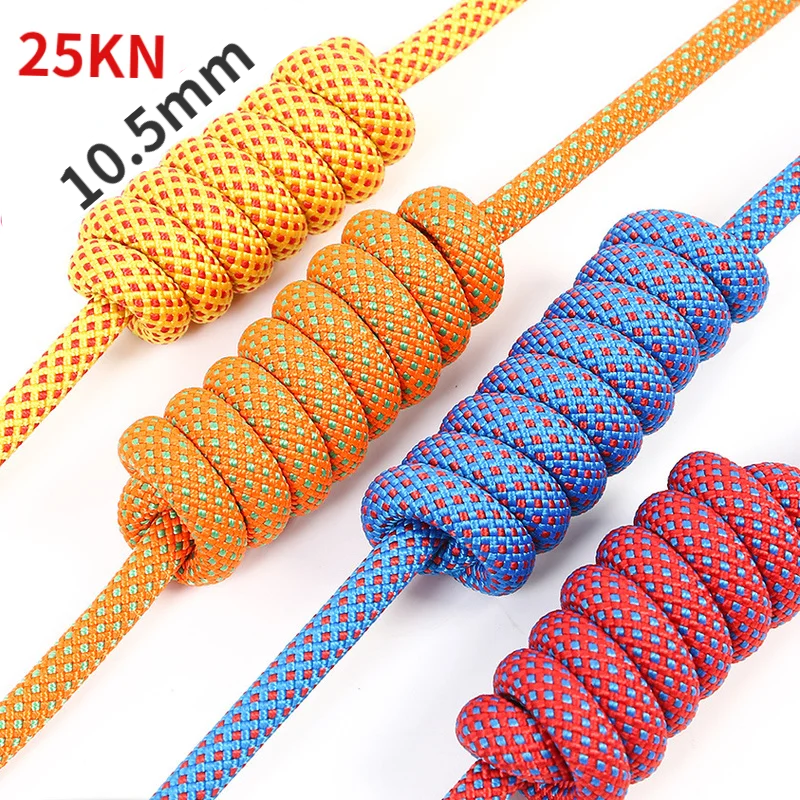

10.5MM Outdoor Climbing Rock Equipment Auxiliary/ Safety/speed Drop/life Rope/rock Rope Safe Downhill Rescue Safety Life-saving