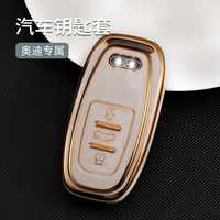 tpu key case cover for audi a3 a4 a5 a6 a7 s7 s8 q2 q3 q5 q7 q8 sq5 tt remote key holder car styling keychain car accessories