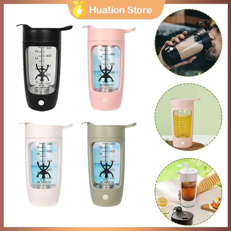 USB Electric Protein Shaker Bottle Portable Rechargeable Blender Cup Multipurpose 600ml Mixing Cups for Fitness Workout