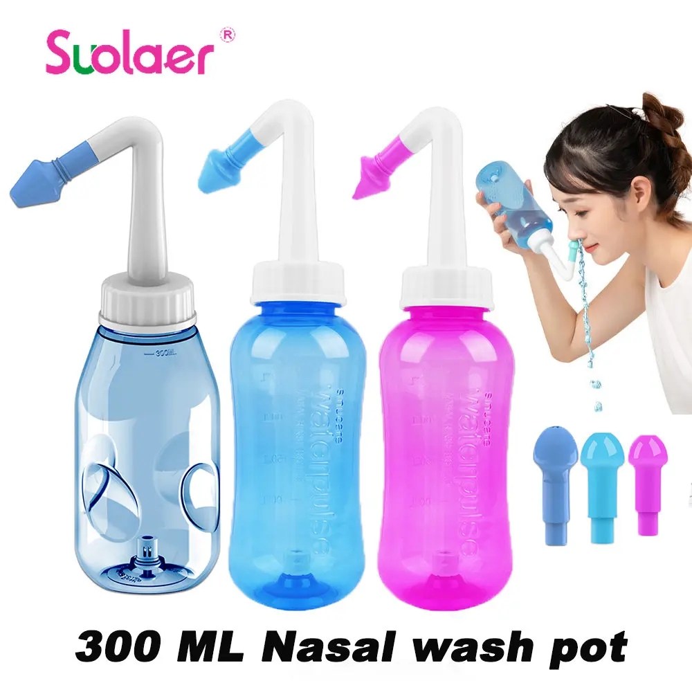 

300 мл ороситель для носа, горшок для лечения ринита, средство для очистки, спрей для лечения ринита, синусита, Neti, краска, Назальный аспиратор