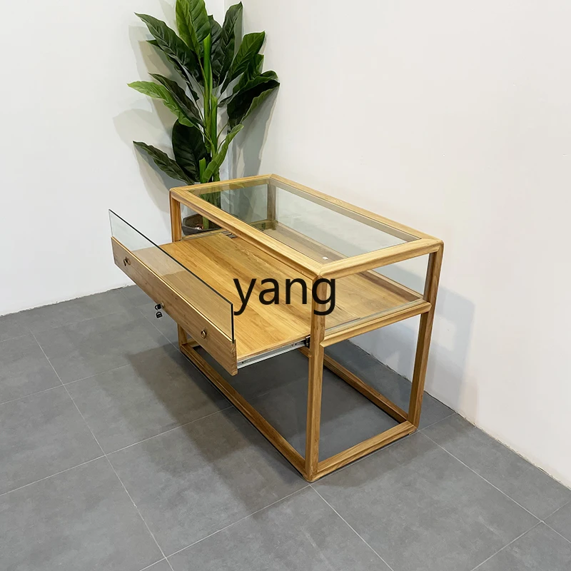 CX Новый китайский стеклянный шкаф Wenwan Jade Jewelry Простой шкаф-витрина из цельного