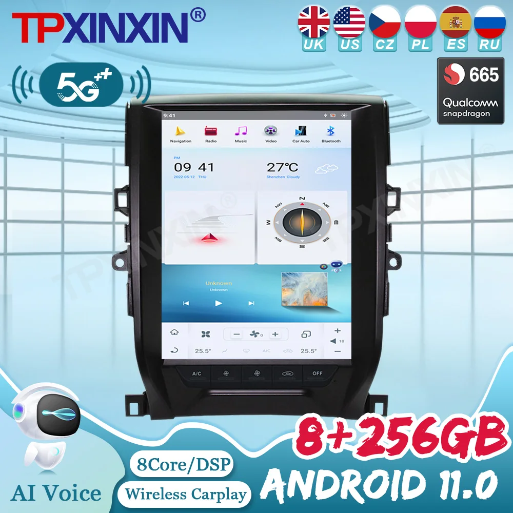 

Qualcomm665 Android 11.0 Car Radio Carplay For Toyota Mark X REIZ 2010-2013 Multimedia Player Auto DSP Stereo GPS Navi Head Unit