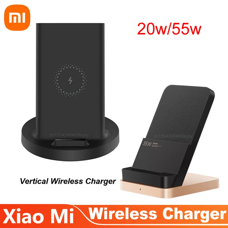 

Xiaomi Vertical Wireless Charger 20W/55W Max Flash Charging Qi Compatible Multiple Safe Stand Horizontal for Mi 9 (20W) MIX 2S