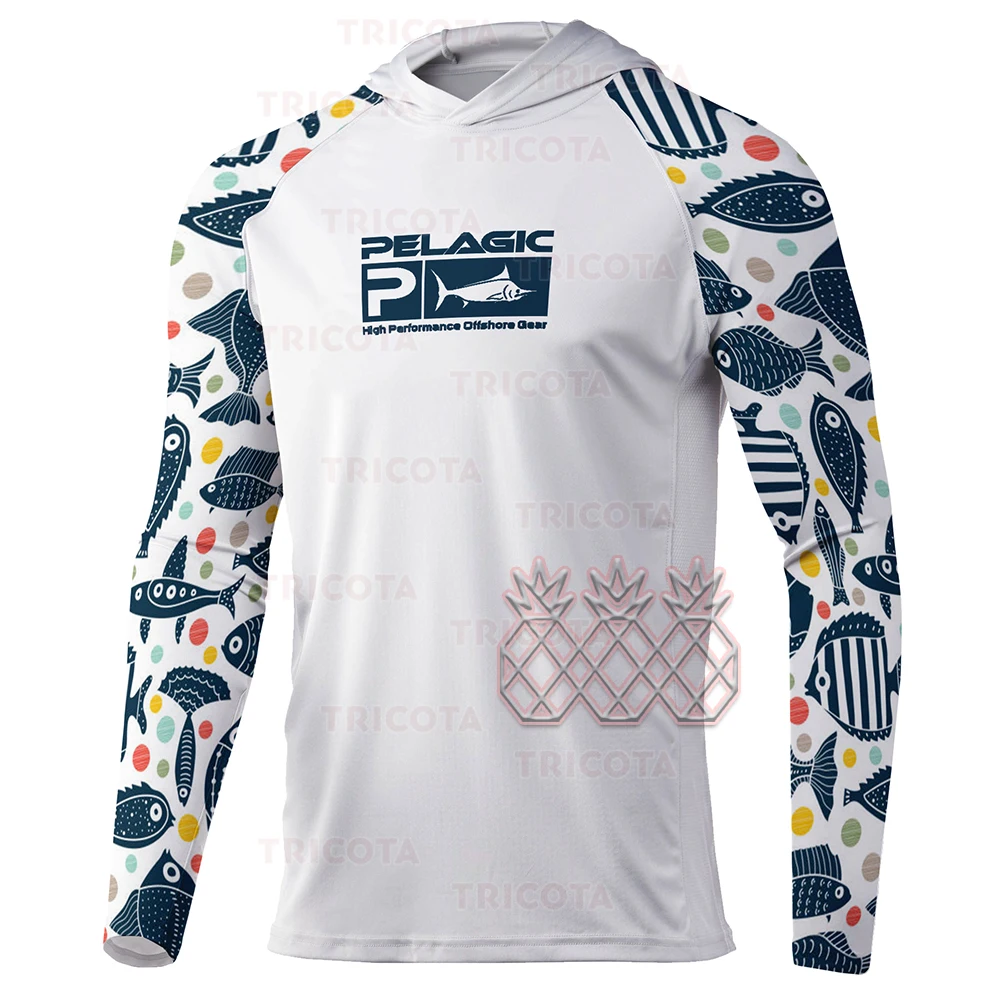 

Одежда Pelagic для рыбалки, летние мужские футболки с длинным рукавом для рыбалки, защита от солнца, дышащие рубашки с капюшоном для рыбалки