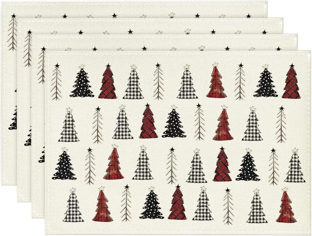 

Рождественские коврики для стола из лен