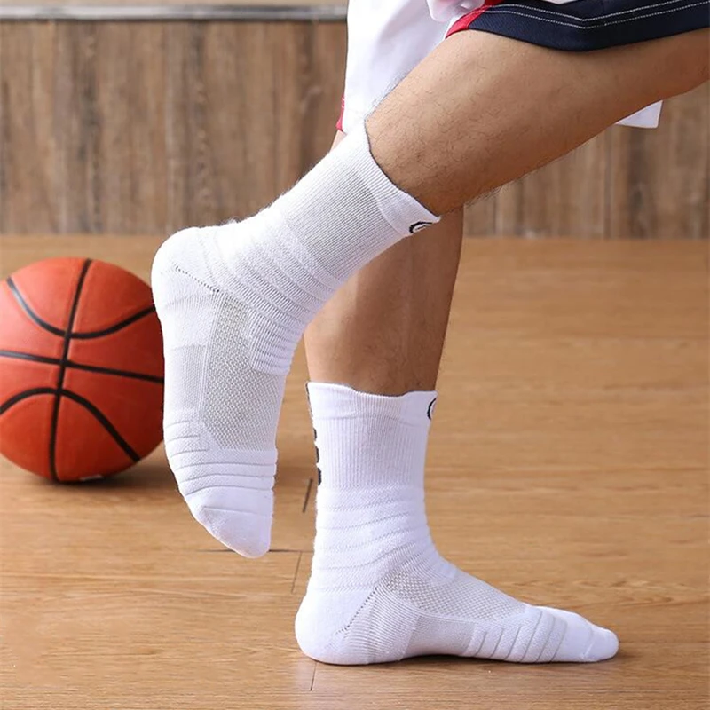 3 pairs Summer sports men's socks solid color mesh breathable running  basketball socks breathable sweat-absorbent sports socks