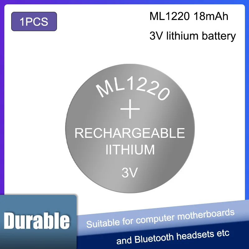 1 шт. оригинальные 3 в ML1220 ML 1220 18 мА/ч перезаряжаемые батареи CMOS RTC BIOS резервная