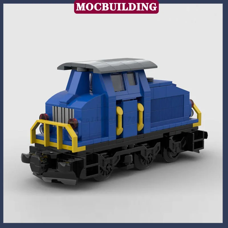 Городской поезд MOC Town 500 C голубая модель в сборе строительный блок транспортное