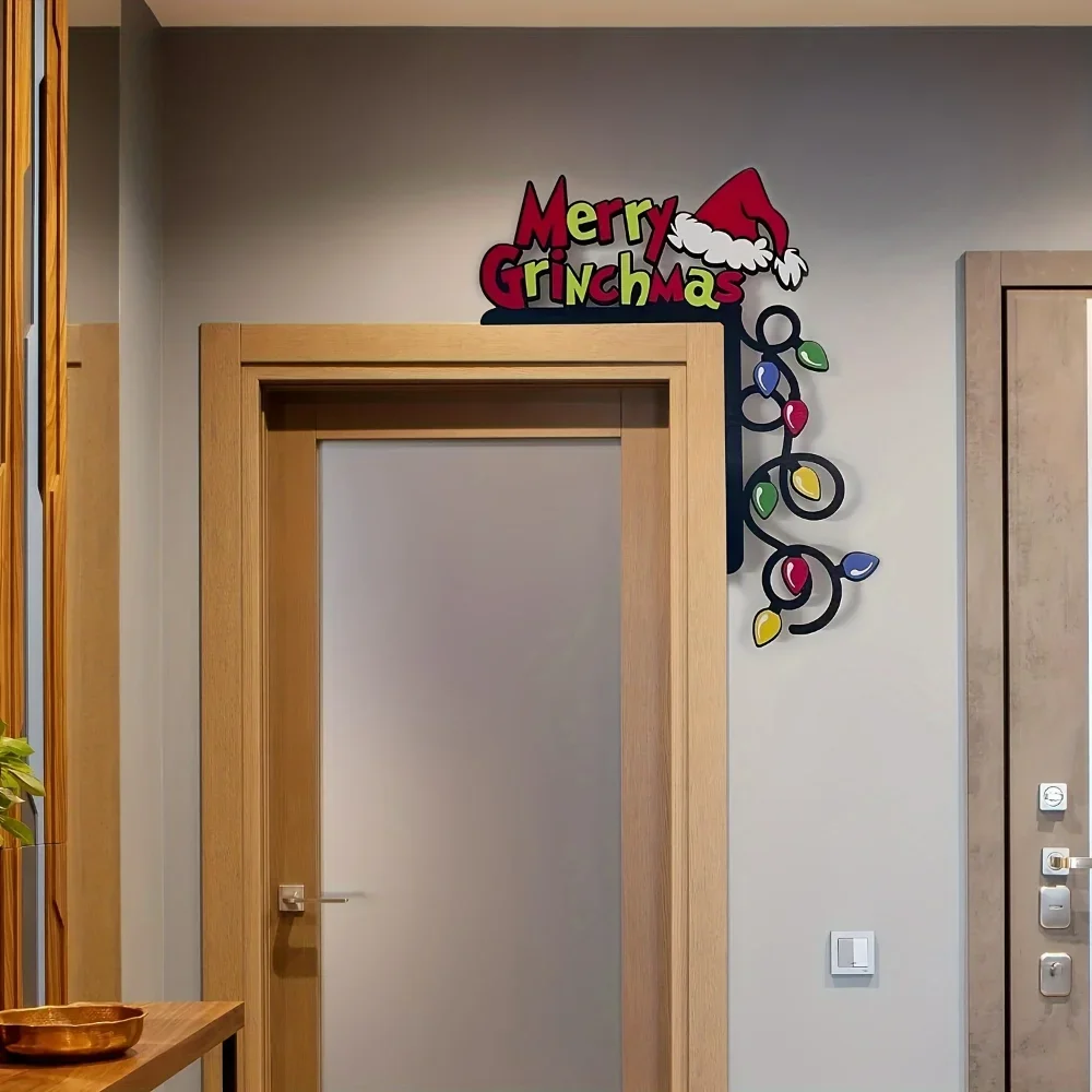 Праздничная рождественская световая гирлянда дверной топпер - домашний декор sans