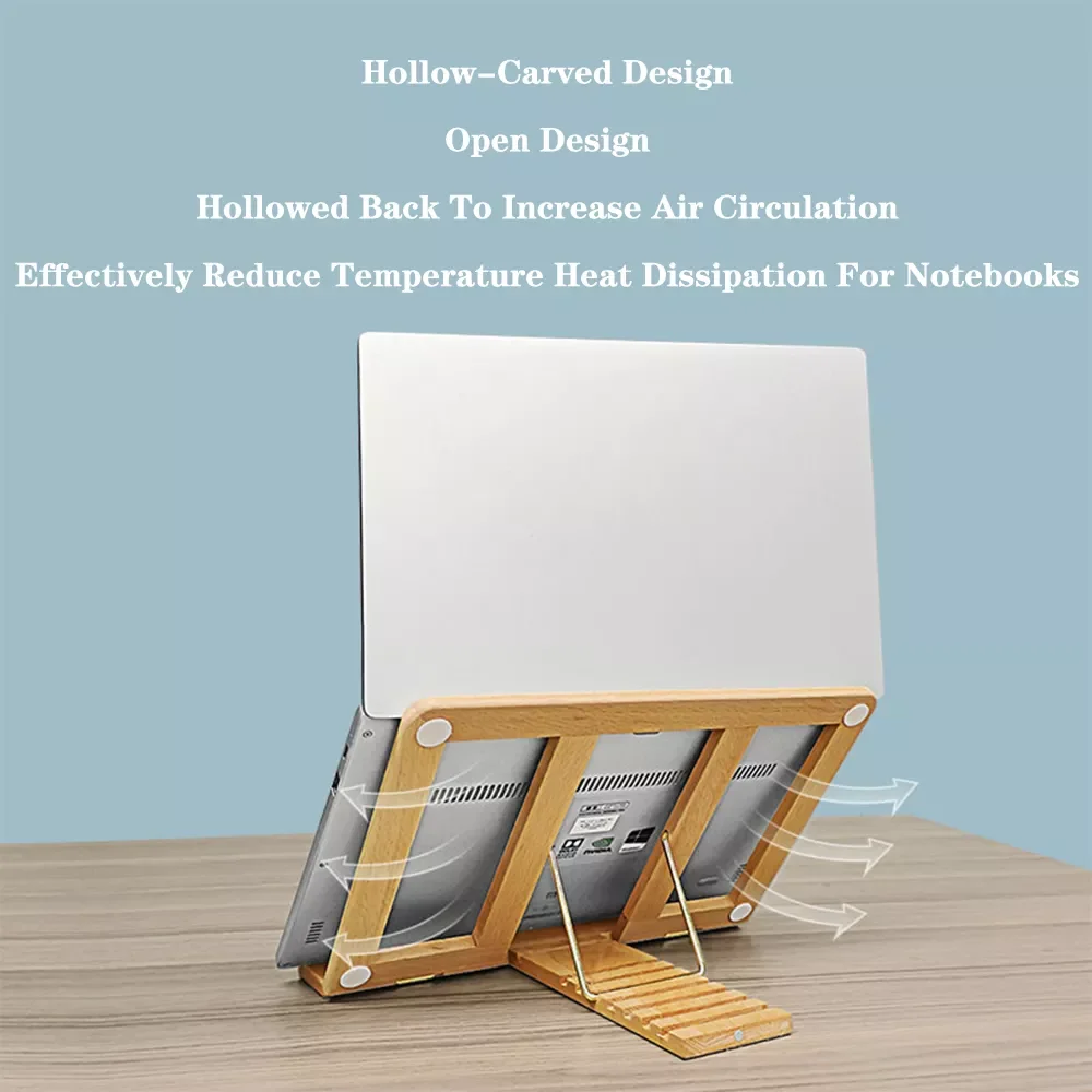 

Universal Wood Laptop Stand For Macbook Air Pr 13 Desk 10-17.3 Inch Storage Detachable Wooden Notebook Holder Laptop Accessories