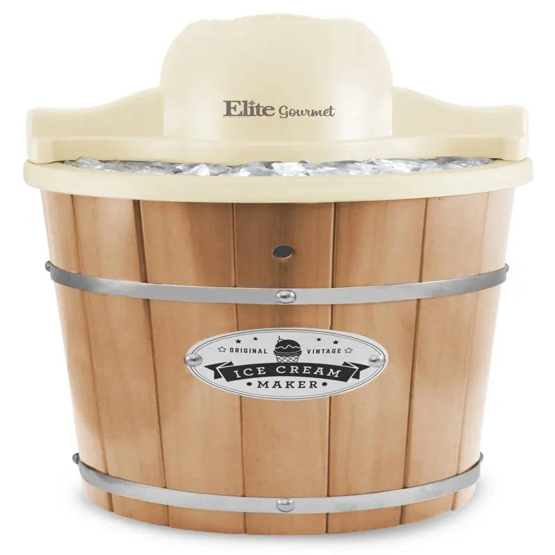 

4Qt. Old Fashioned Pine Bucket Ice Cream Maker