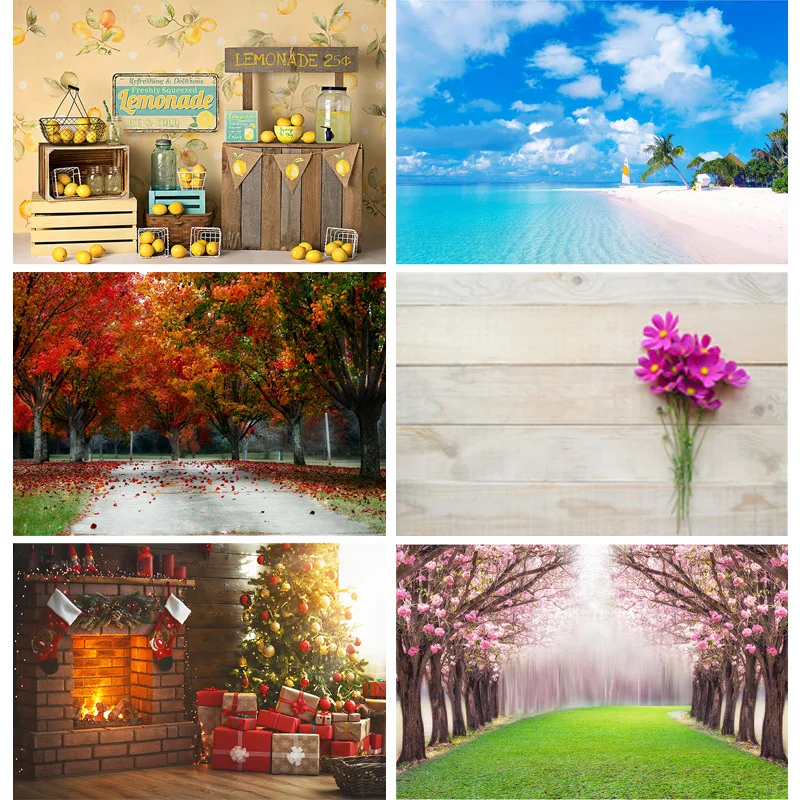 

Art Fabric Photography Backdrops Props Flower Board Landscape Children's Birthday Photo Studio Background 22612 ZHDT-01