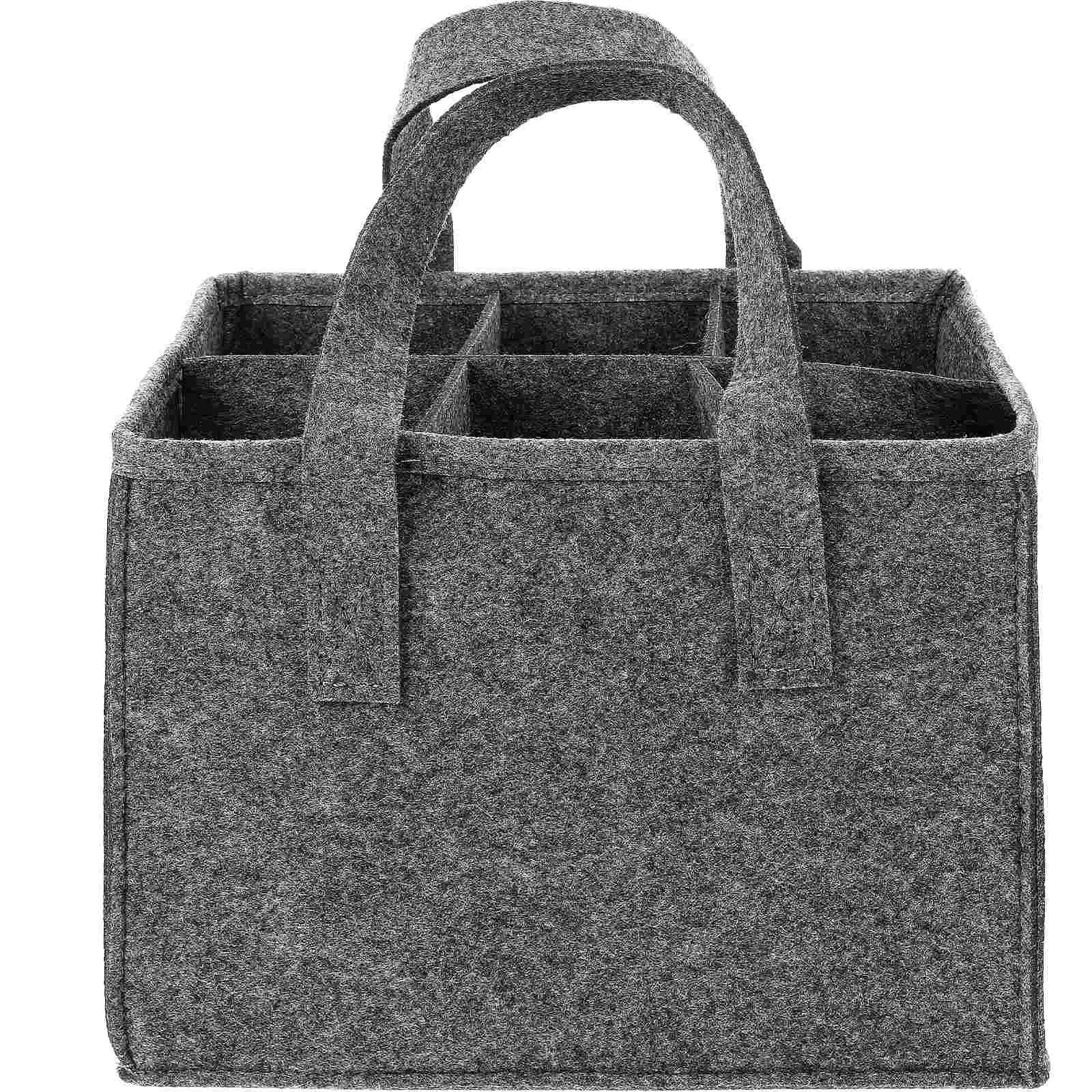 

Felt Bag Divided for Holiday Party Bottle Portable Beer Carrying Coolers